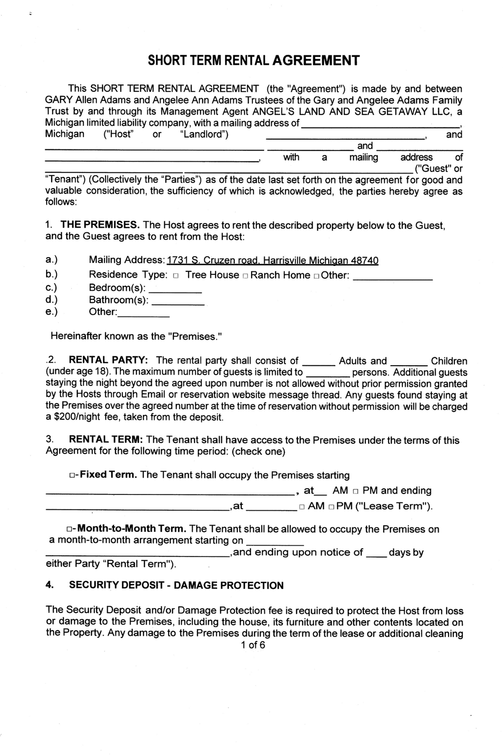 Rental Agreement