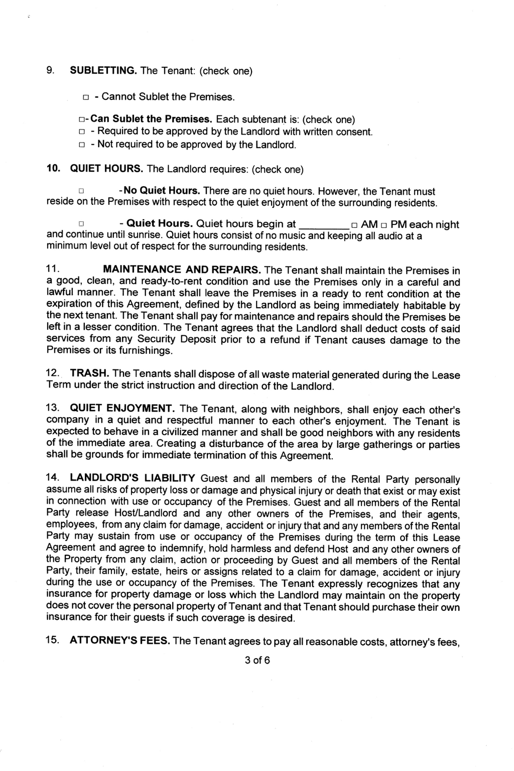 Rental Agreement